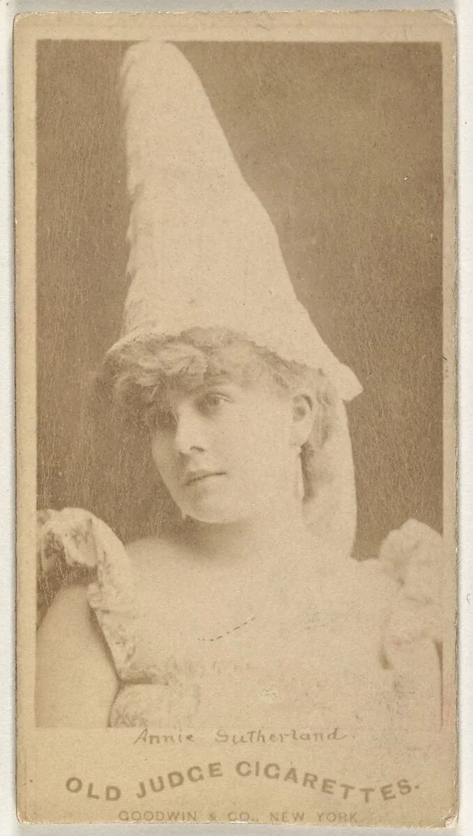 Annie Sutherland, from the Actors and Actresses series (N171) for Old Judge Cigarettes — Goodwin & Company