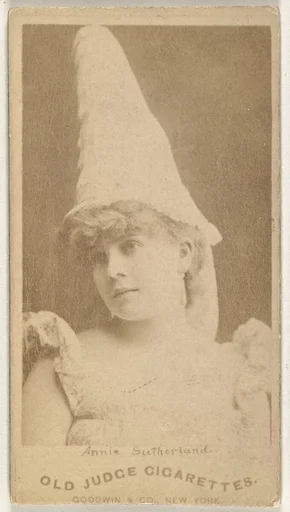 Annie Sutherland, from the Actors and Actresses series (N171) for Old Judge Cigarettes