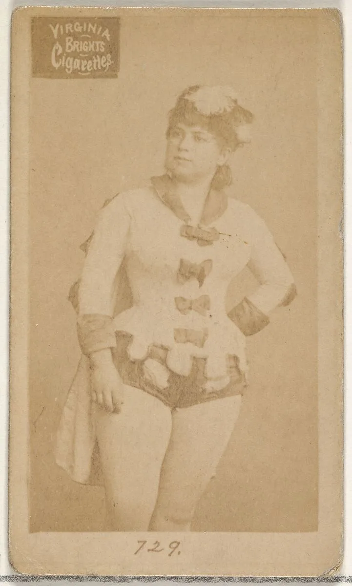 Card 729, from the Actors and Actresses series (N45, Type 2) for Virginia Brights Cigarettes — Allen & Ginter