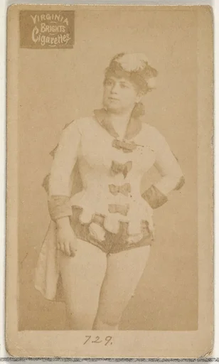 Card 729, from the Actors and Actresses series (N45, Type 2) for Virginia Brights Cigarettes