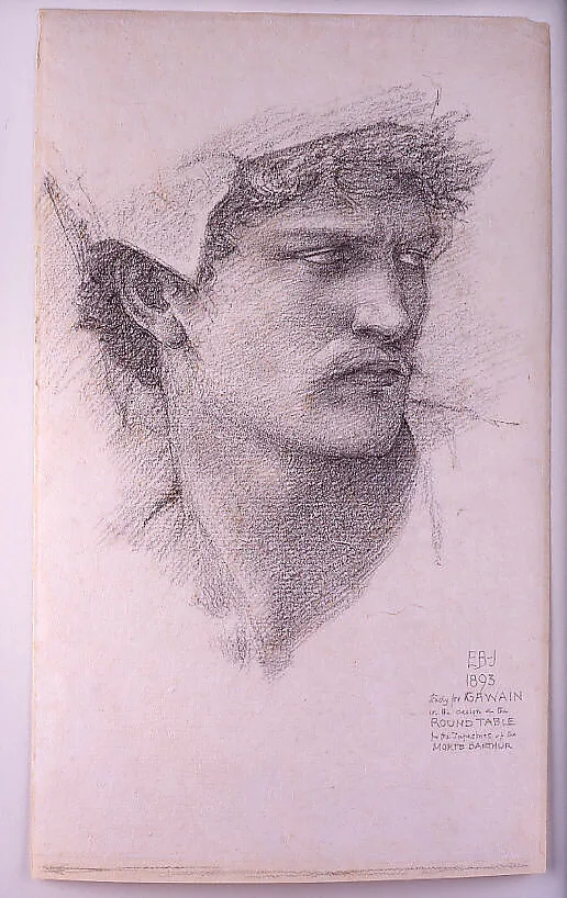 The Summons: Study for the Head of Gawaine — Sir Edward Burne-Jones