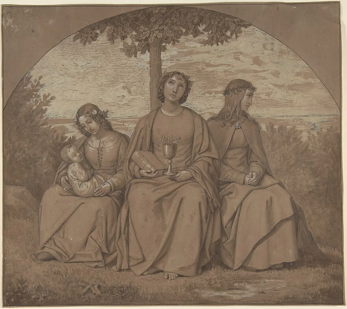 Allegories of Faith, Hope, and Charity — Heinrich Maria von Hess