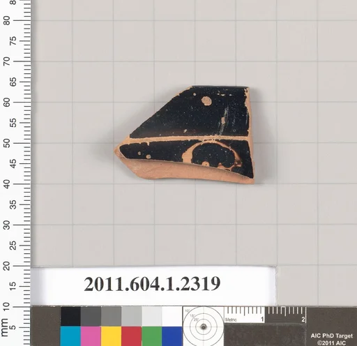 Terracotta rim fragment of a kylix (drinking cup)