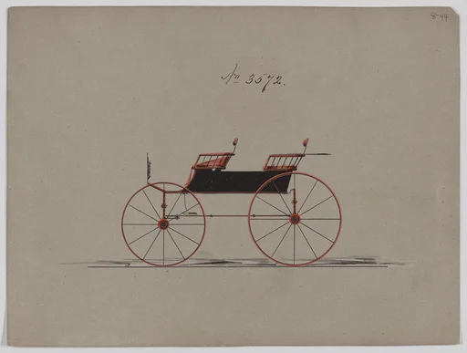 Design for 4 seat Phaeton, no top, no. 3572