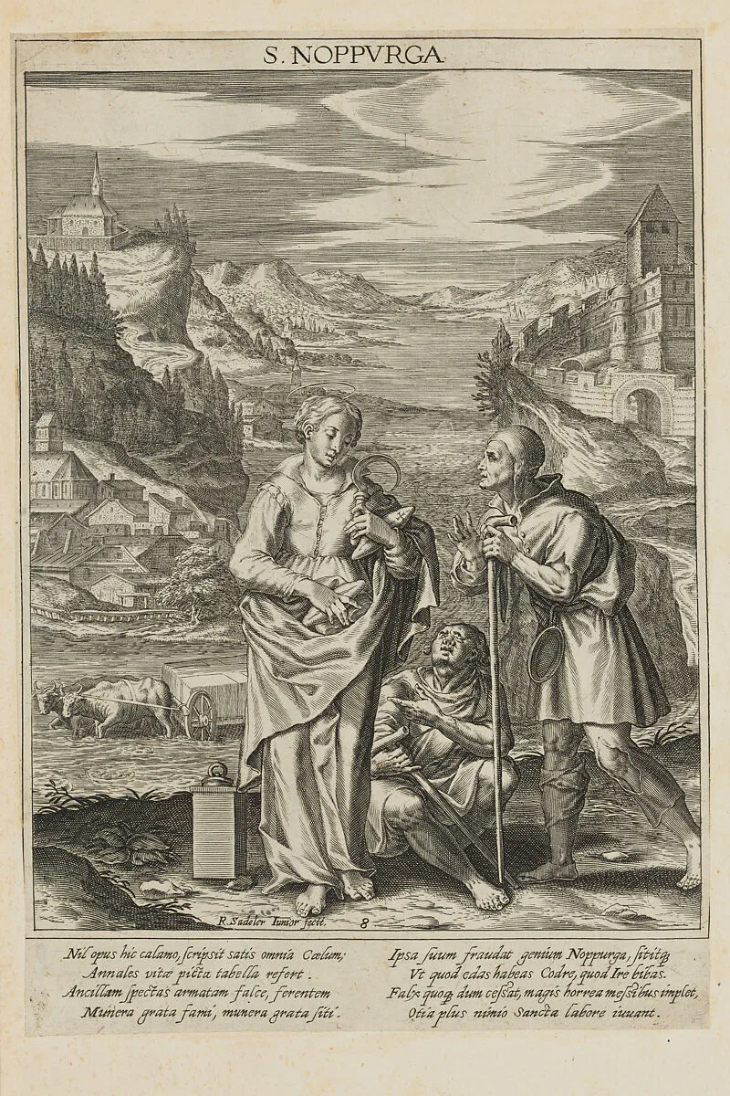 Saint Noppurga, from Bavaria Sancta: The Life and Martyrdom of Holy Men and Women (Vol. III) — Raphael Sadeler II|Johann Matthias Kager
