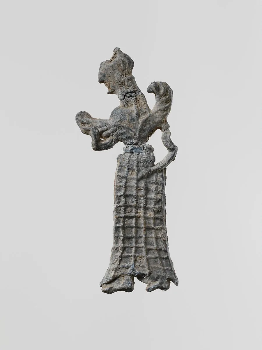 Lead figure of a winged goddess, perhaps Artemis Orthia — Unknown