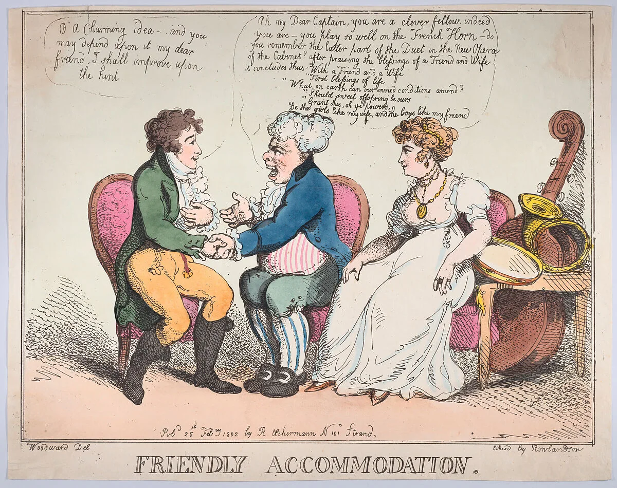 Friendly Accommodation — George Murgatroyd Woodward|Rudolph Ackermann, London|Thomas Rowlandson
