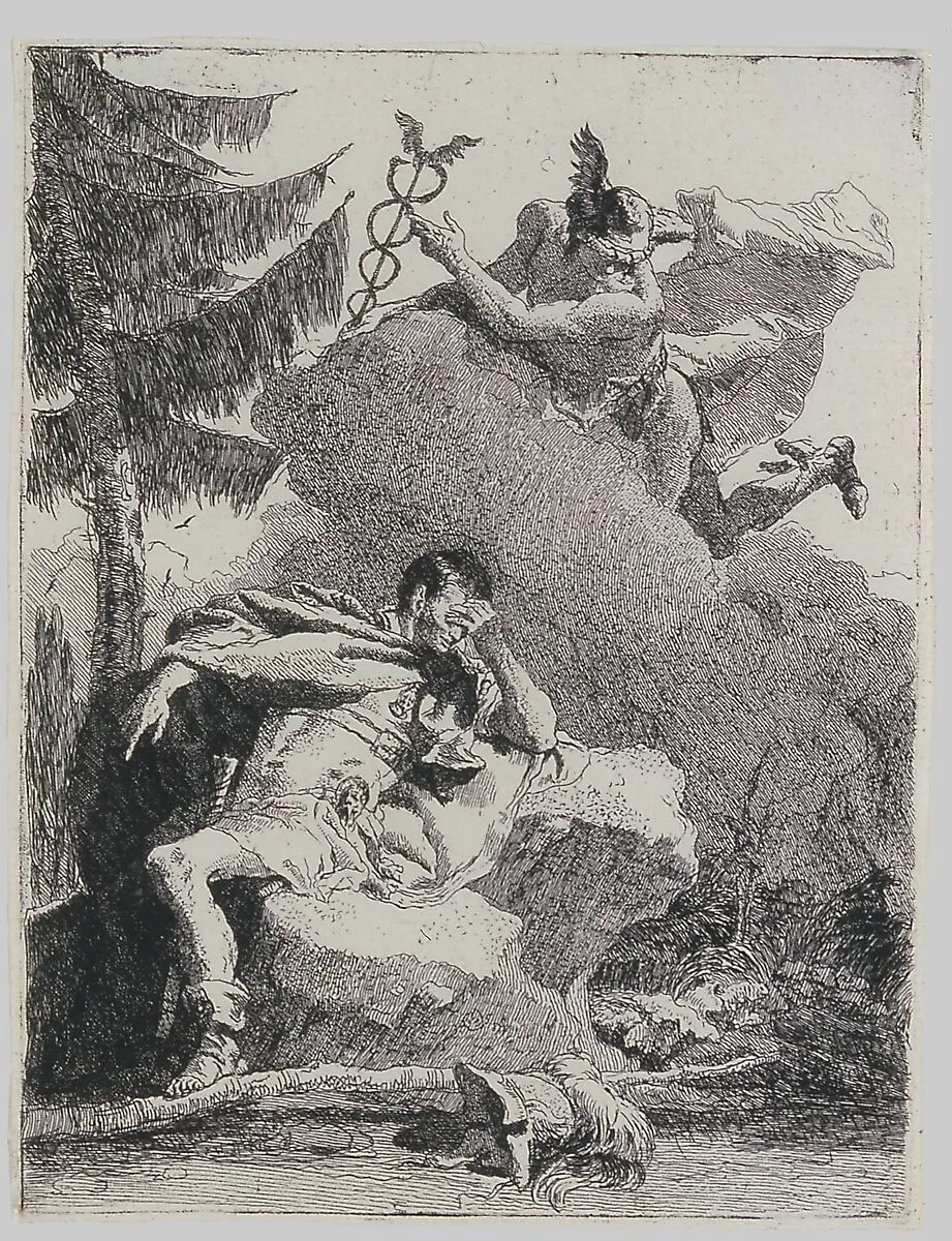 Mercury Appears to Aeneas in a Dream — Giovanni Battista Tiepolo|Giovanni Domenico Tiepolo
