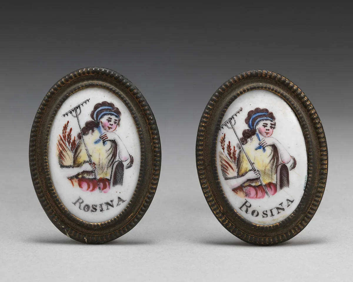 Pair of mirror knobs — Unknown