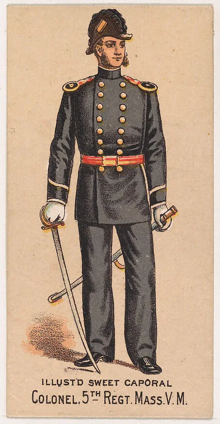 Colonel, 5th Regiment, Massachusetts, V.M., from the Military Series (N224) issued by Kinney Tobacco Company to promote Sweet Caporal Cigarettes — Kinney Brothers Tobacco Company