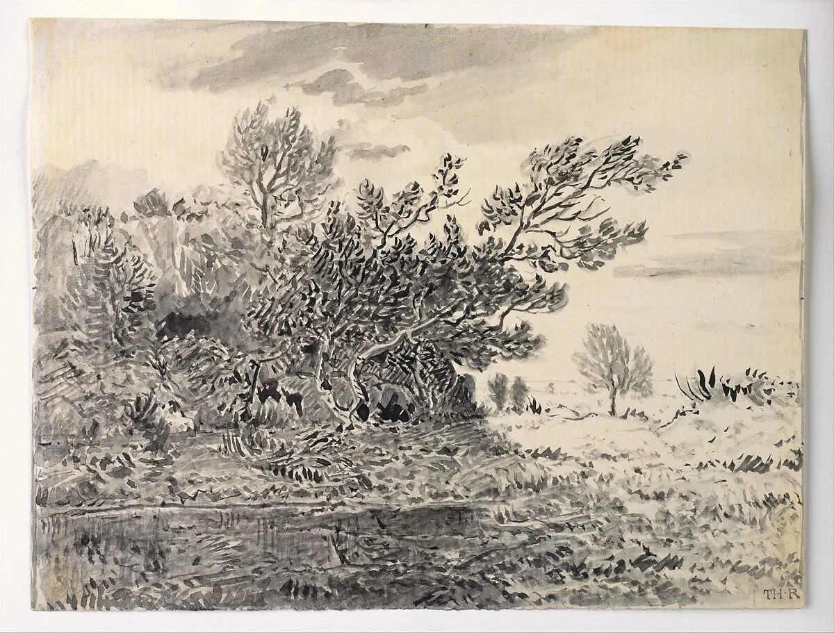 Landscape with a Pond — Théodore Rousseau