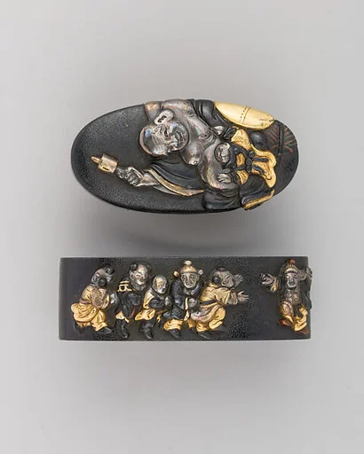 Sword-Hilt Collar and Pommel (Fuchigashira)