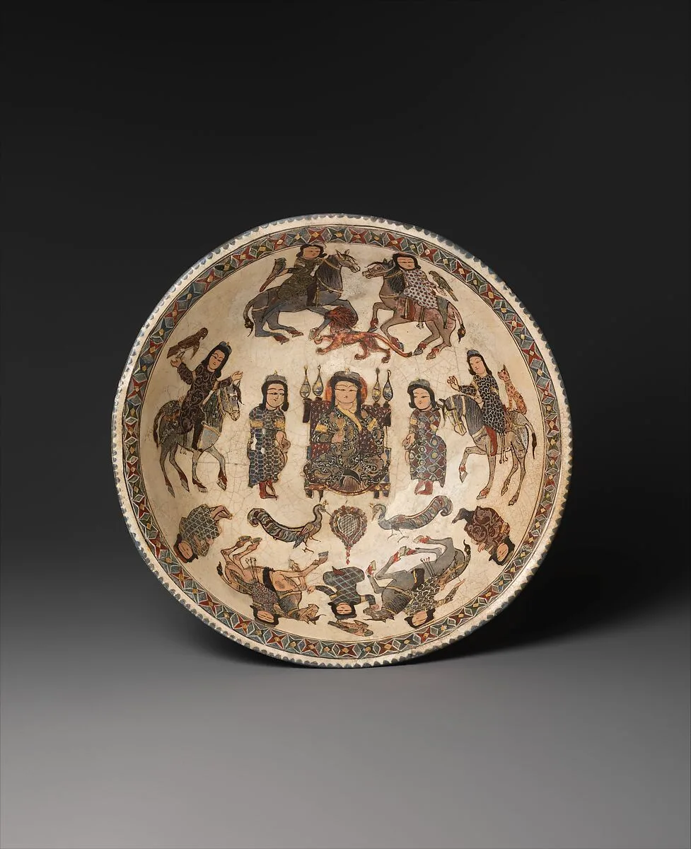 Bowl with Enthroned Figure and Horsemen — Unknown