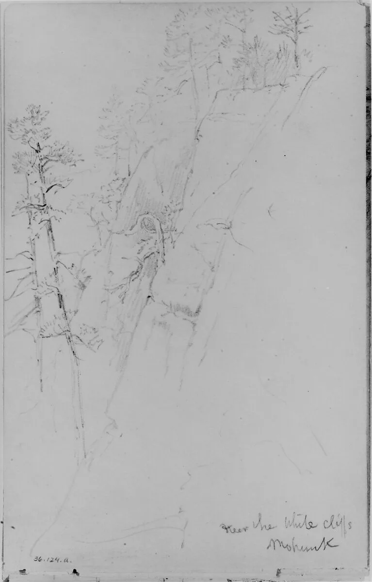 Near the White Cliffs, Mohonk (from Sketchbook) — Daniel Huntington