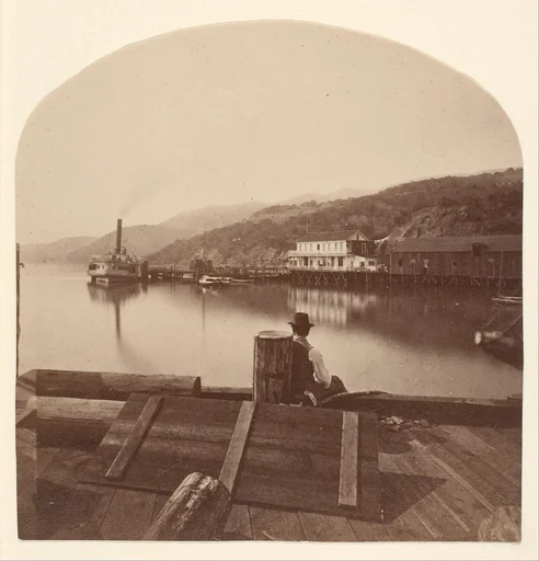 Sausalito from the N.P.C.R.R. Wharf, Looking South