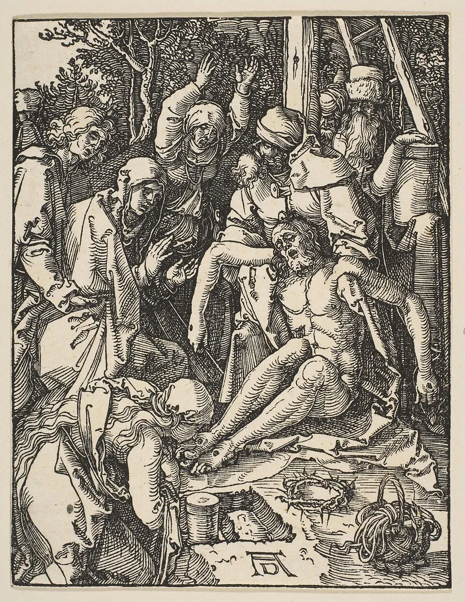 The Lamentation, from "The Small Passion" — Albrecht Dürer