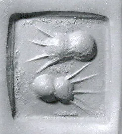 Drilled square plaque seal — Unknown