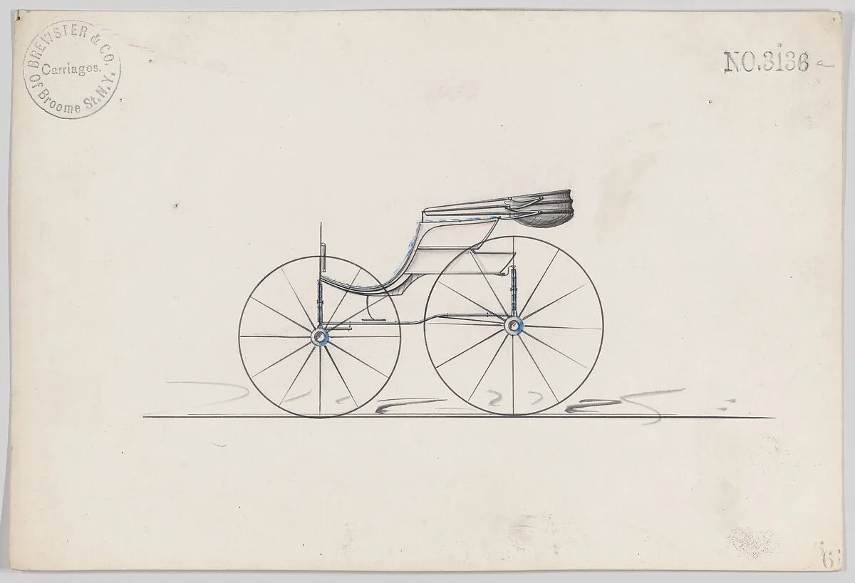 Design for Pony Phaeton, no. 3136a — Brewster & Co.