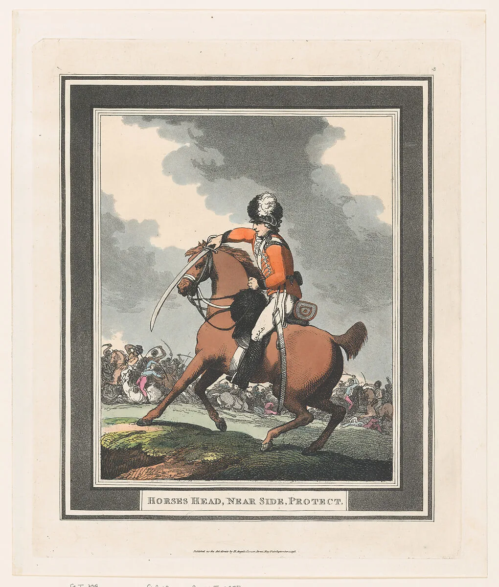 Horses Head, Near Side, Protect — Henry Angelo|Thomas Rowlandson