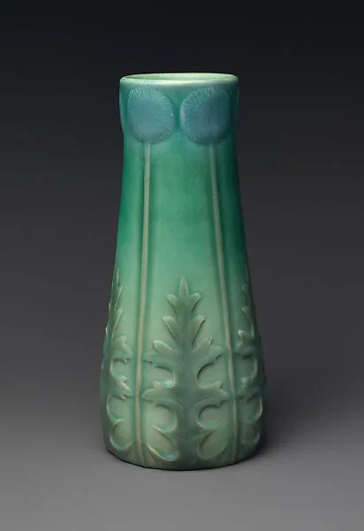 Vase with globe thistles — Rookwood Pottery Company|Anna Marie Valentien