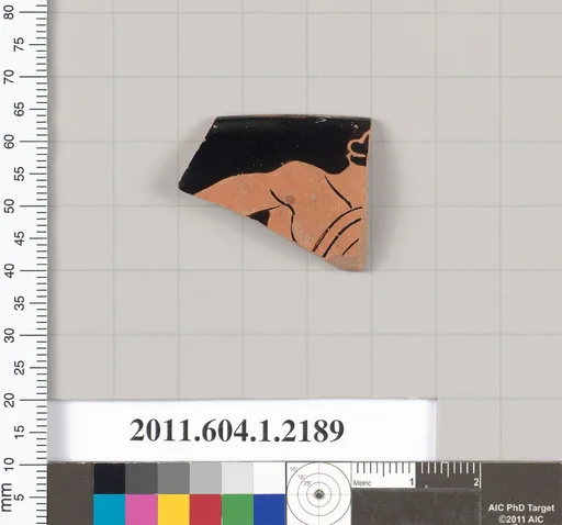 Terracotta rim fragment of a kylix (drinking cup)