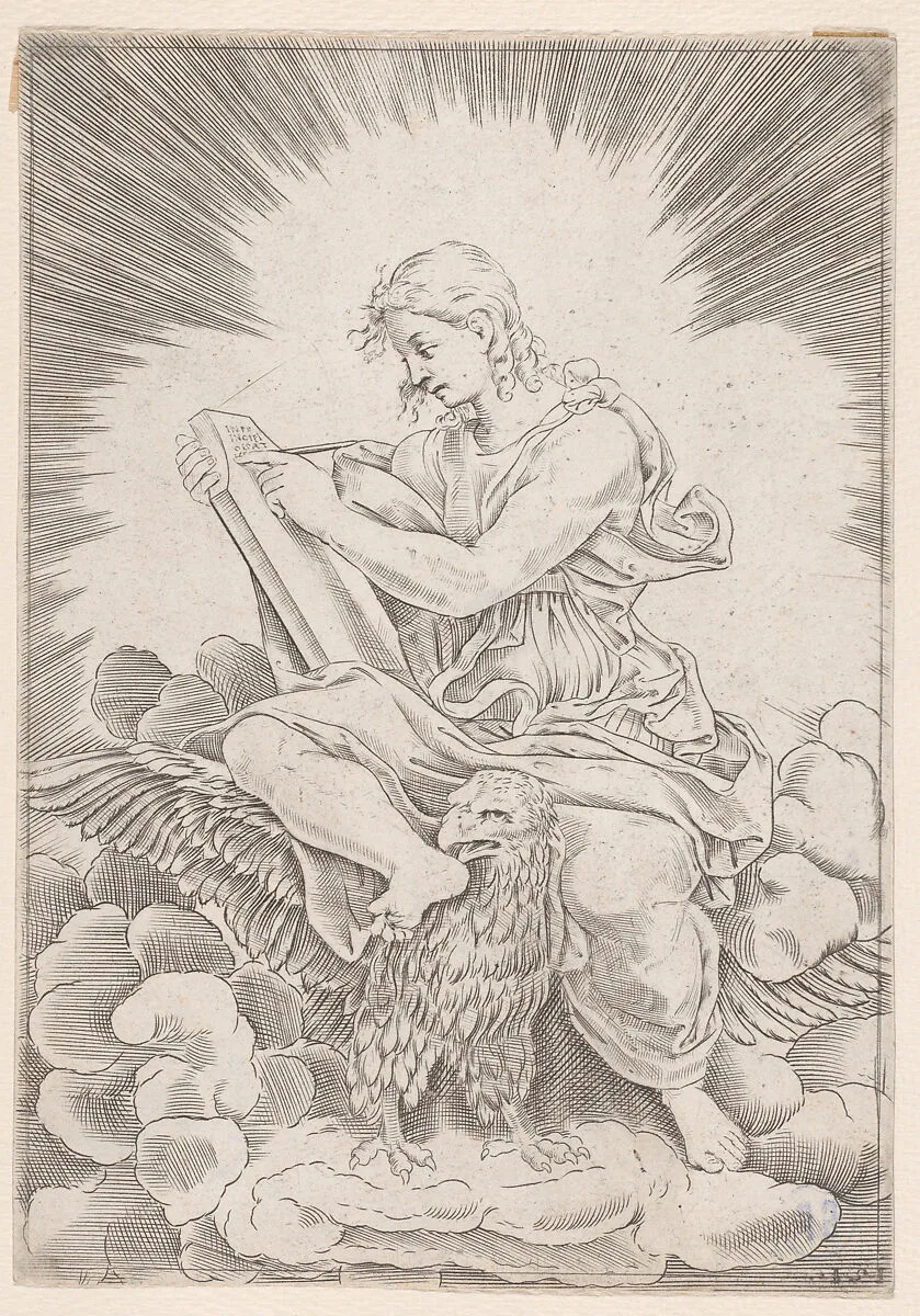 Saint John — Agostino Veneziano (Agostino dei Musi)|Giulio Romano