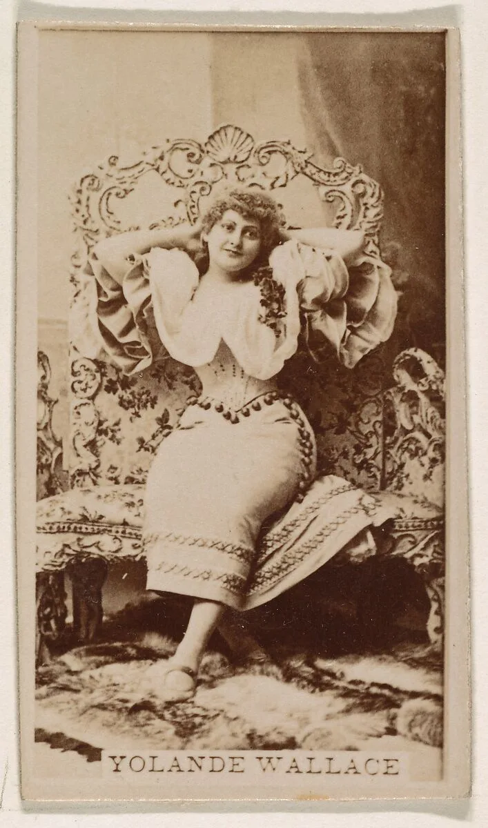 Yolande Wallace, from the Actresses series (N245) issued by Kinney Brothers to promote Sweet Caporal Cigarettes — Kinney Brothers Tobacco Company