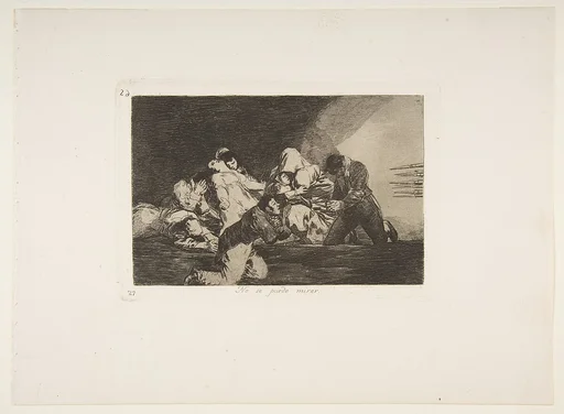 Plate 26 from "The Disasters of War" (Los Desastres de la Guerra): 'One can't look' (No se puede mirar)