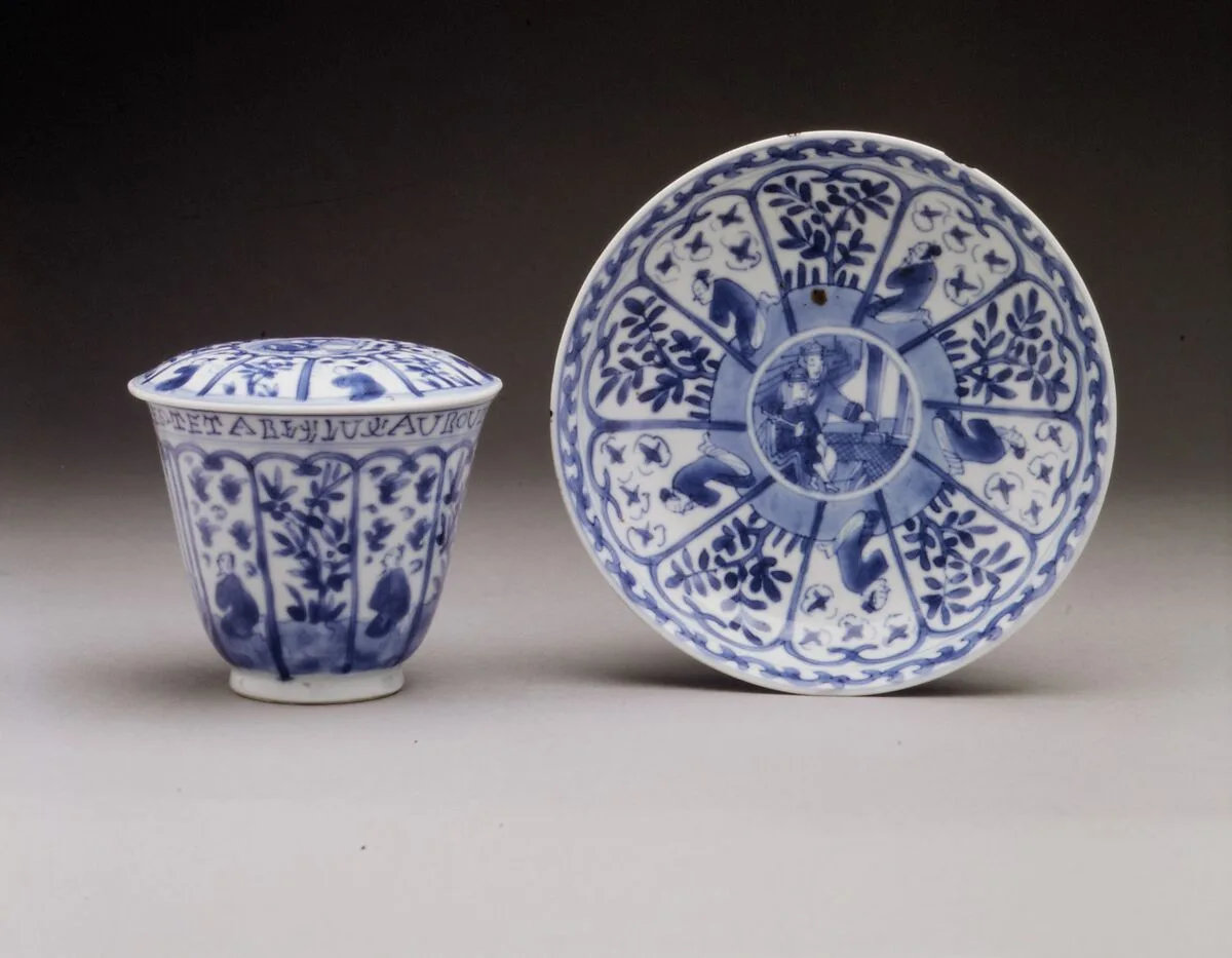 Beaker with cover and saucer — Unknown