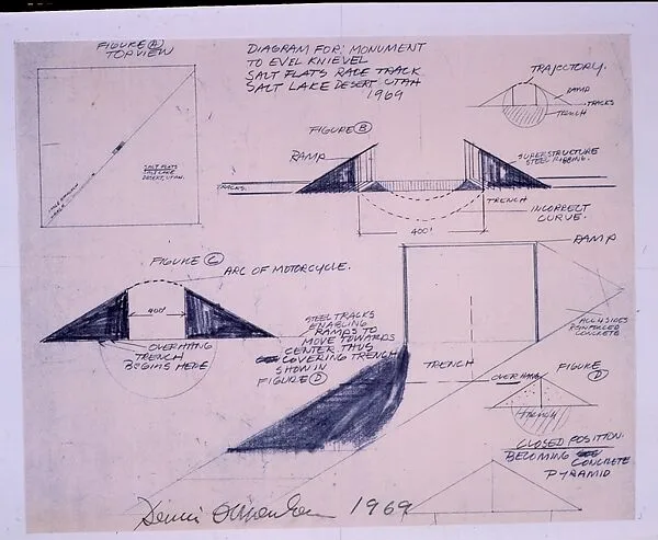 Diagram for Monument to Evil Knievel — Dennis Oppenheim
