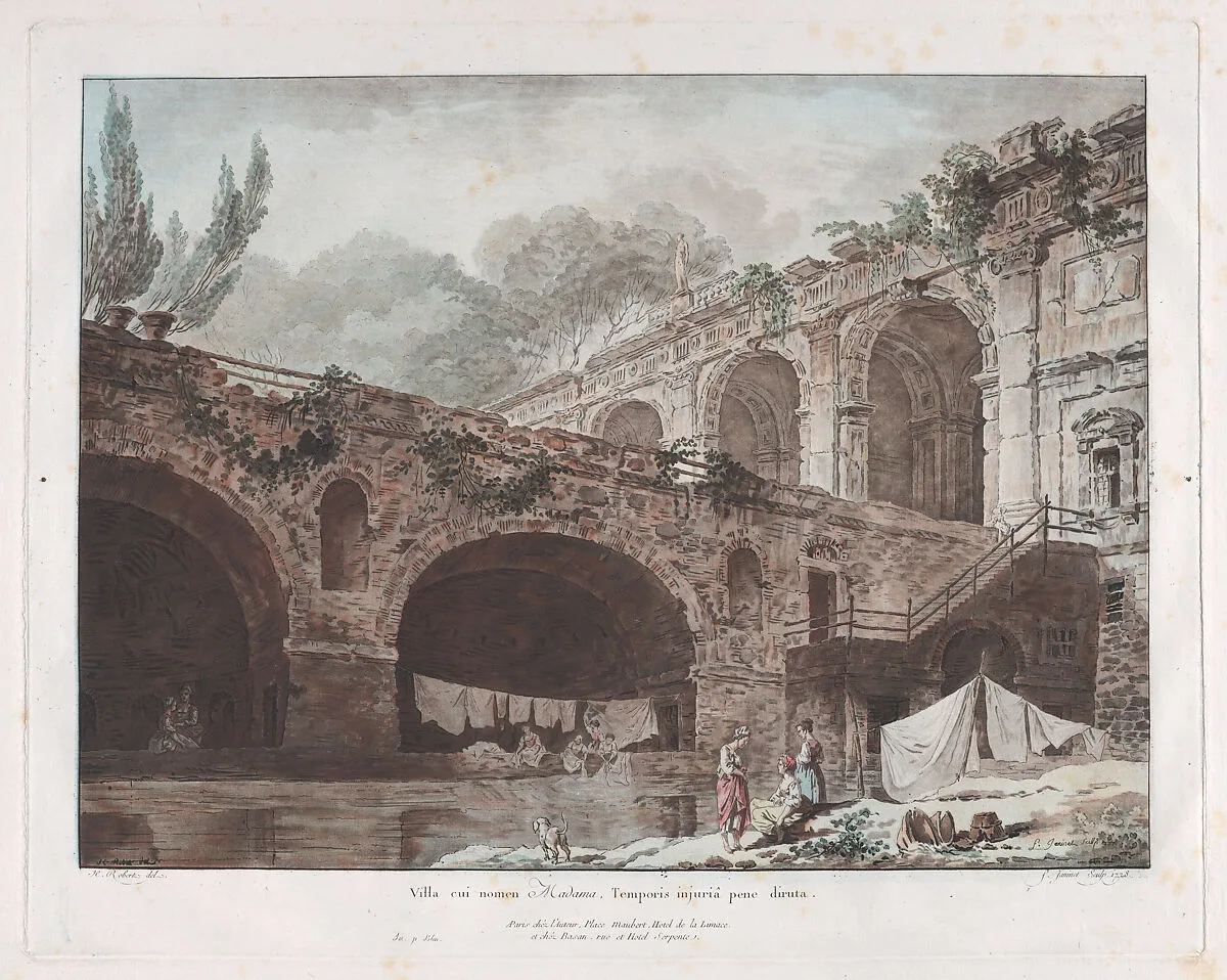 Villa Madama, after H. Robert — Jean François Janinet|Pierre Blin|Hubert Robert