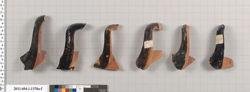 Terracotta fragments of kylikes (drinking cups)