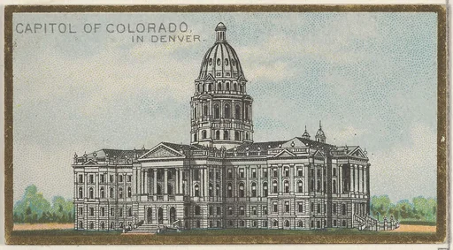 Capitol of Colorado in Denver, from the General Government and State Capitol Buildings series (N14) for Allen & Ginter Cigarettes Brands