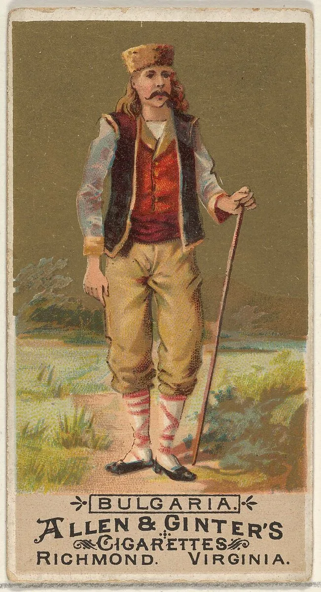 Bulgaria, from the Natives in Costume series (N16) for Allen & Ginter Cigarettes Brands — Allen & Ginter