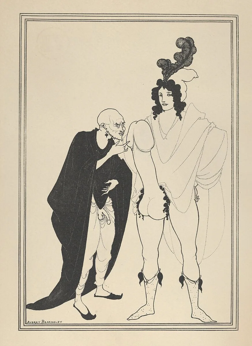 The Examination of the Herald, for "The Lysistrata of Aristophanes" — Aubrey Vincent Beardsley|Aristophanes