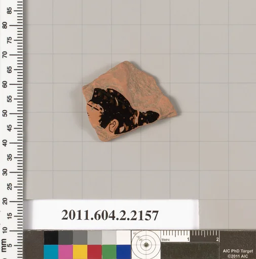 Terracotta fragment of a pot; unglazed on the inside