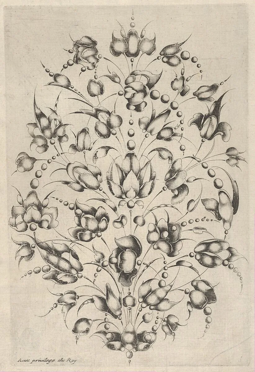 Goldsmiths' Bouquet, from Livre de Toutes Sorte de Feuilles Pour Servir a l'Art d'Orfeburie — Jacques Caillard|Isaac Briot