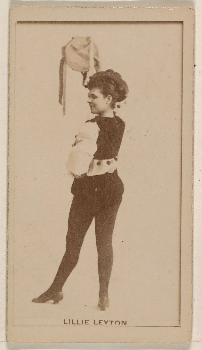 Lillie Leyton, from the Actresses series (N245) issued by Kinney Brothers to promote Sweet Caporal Cigarettes — Kinney Brothers Tobacco Company