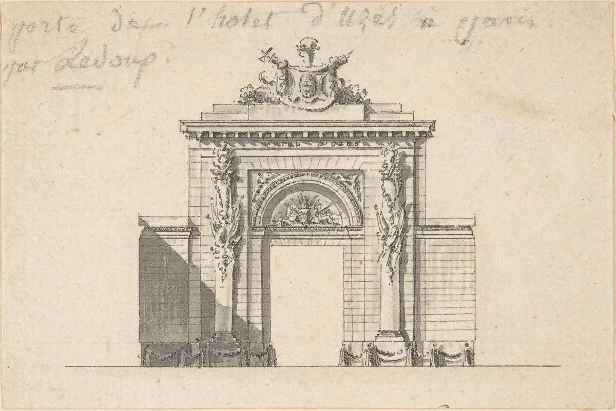Portal of the Hôtel d'Uzès by Ledoux — Anonymous, French, 18th century|Claude Nicolas Ledoux