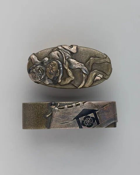 Sword-Hilt Collar and Pommel (Fuchigashira) — Unknown