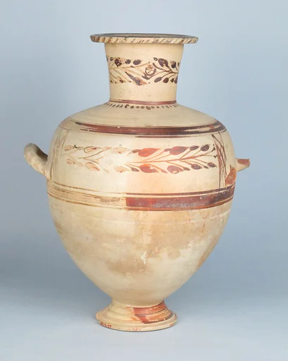 Terracotta Hadra hydria (water jar)