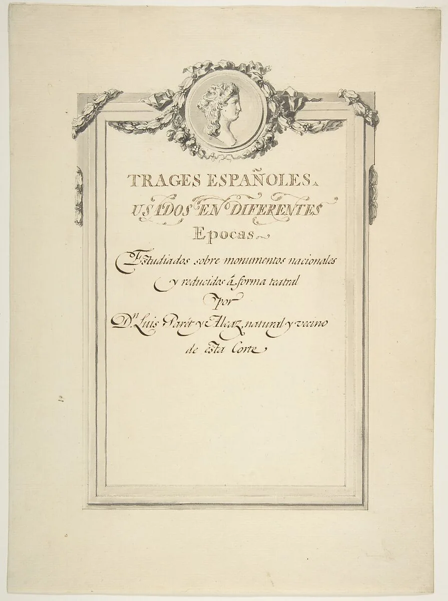 Design for a Title Page — Luis Paret y Alcazar