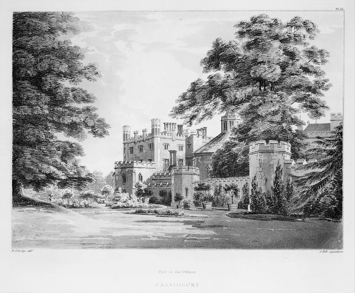 The History and Description of Cassiobury Park, Hertfordshire, the seat of the Earl of Essex — H. Fallows|John Wright|John Hill|Frederick Christian Lewis, Senior|Anthony van Dyck|John Britton|Robert William Billings|Joseph Mallord William Turner|Augustus Welby Northmore Pugin|Henry Edridge|William Alexander|François Huet Villiers|William Henry Hunt|Samuel Williams|Robert Havell Jr.|Edward Scriven|Chiswick Press|George Capel-Coningsby, 5th Earl of Essex|James Robert Thompson