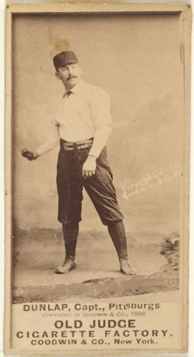Fred "Sure Shot" Dunlap, Captain, Pittsburgh, from the Old Judge series (N172) for Old Judge Cigarettes