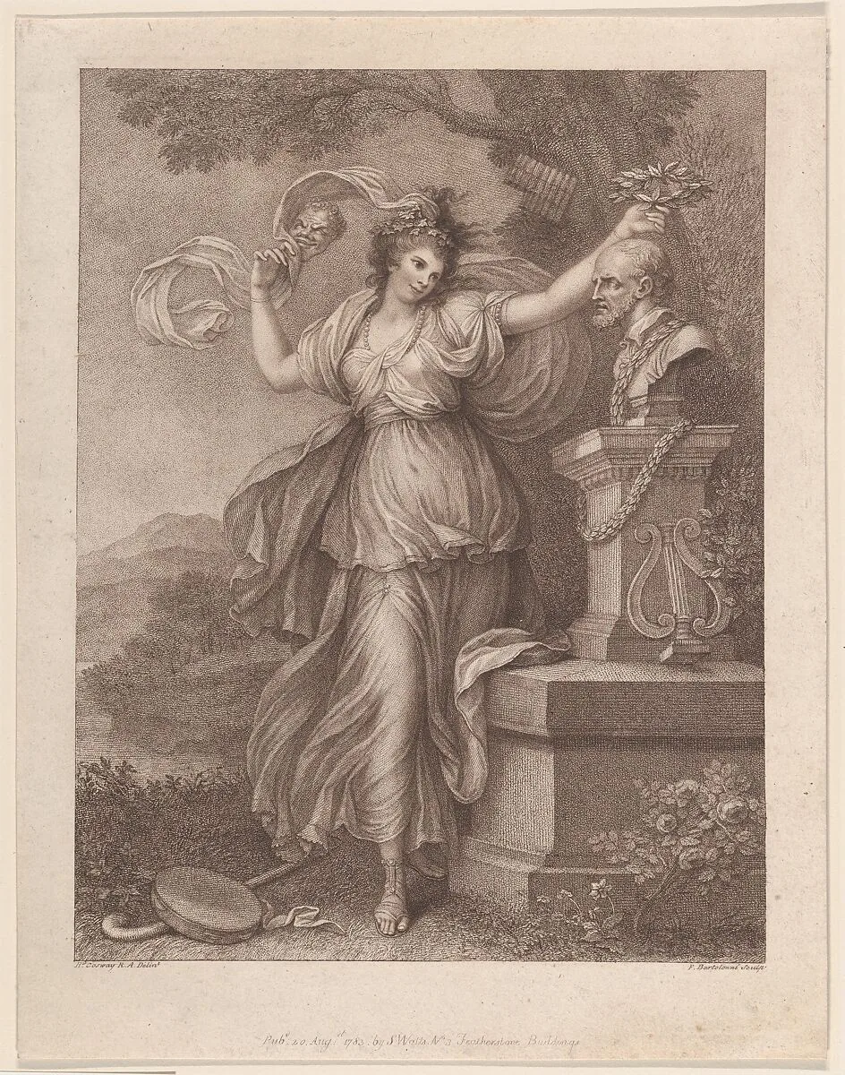 Mrs. Abington as Thalia — Francesco Bartolozzi|Richard Cosway|Simon Watts|Frances Abington|William Shakespeare