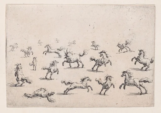 Chevaux Courant en Liberte (Horses Running Freely), from Les Caprices Series A, The Florence Set