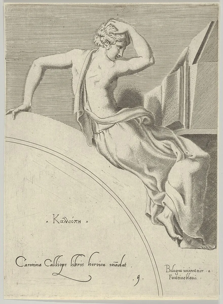 Calliope — Léon Davent|Francesco Primaticcio|Anonymous, French-Italian, 17th century