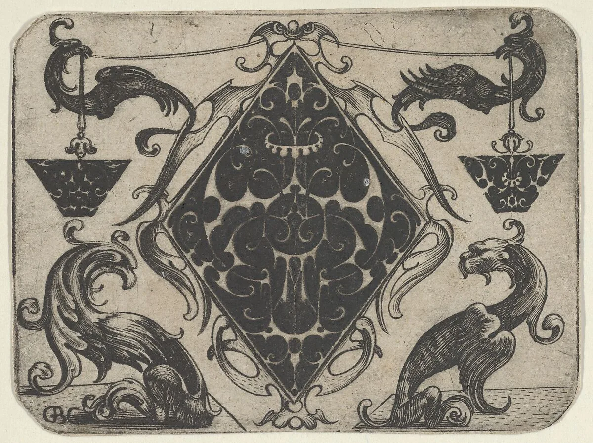 Lozenge-shaped Pendant and Two Trapezoid Motifs — Giovanni Battista Costantini