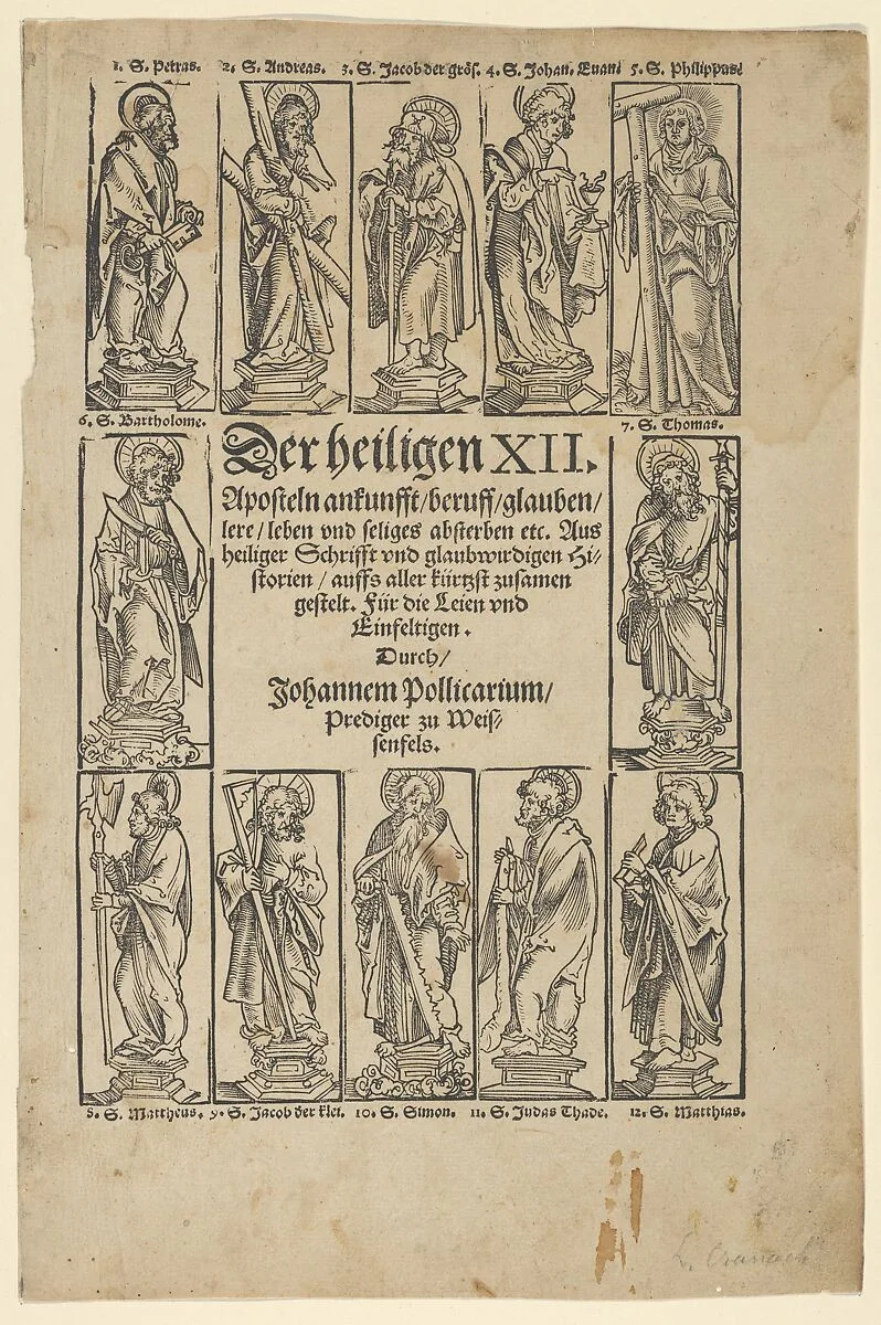 Der Heiligen XII, from the Wittenberg relic-book — Lucas Cranach the Elder