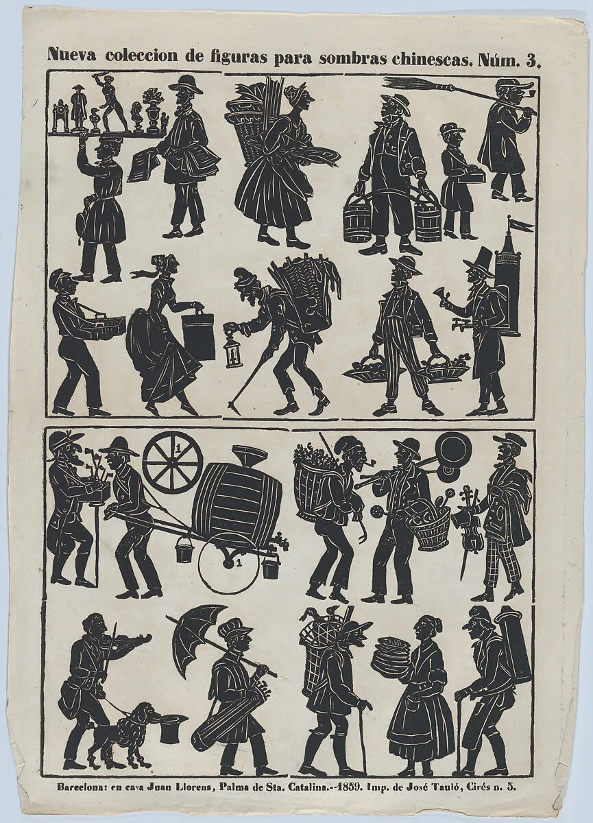 Sheet 3 of figures for Chinese shadow puppets — Juan Llorens|José Taulo
